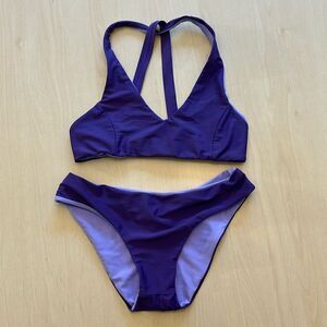 Bikini • small top/medium bottoms • purple & lilac • like new • WA-14